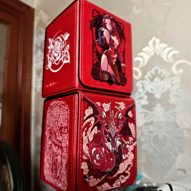 Yugioh Egyptian God Sky Dragon Tormentor Winged Dragon Deck Box Yu-Gi-Oh! TCG OCG PTCG Trading Cards Pu Leather Storage Box 100+