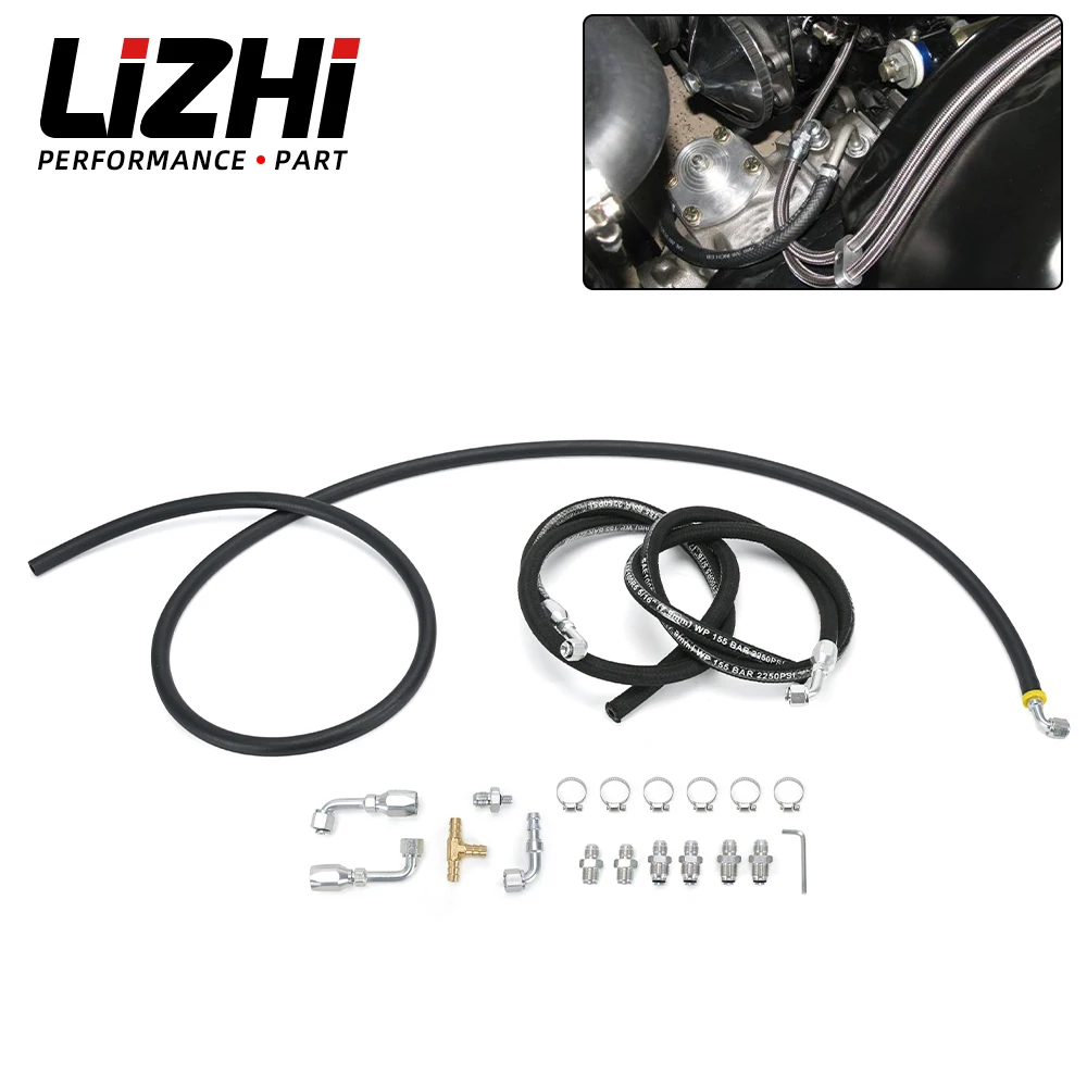 Steering Hose Hookup Kit W/ Fittings For Hydro Boost Power Brake Booster Kit