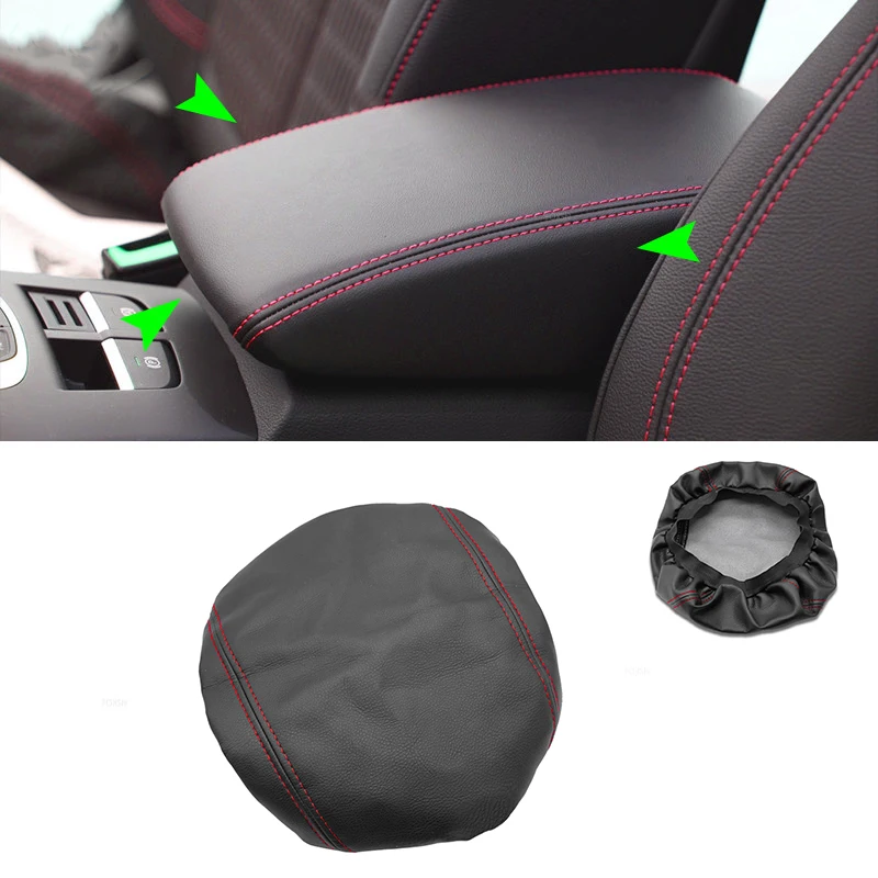 For Audi A3 2017 2018 Microfiber Leather Car Interior Center Control Armrest Box Pad Cover Trim