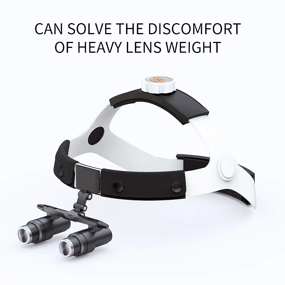 Lupa dentária binocular de alta potência com cabeça, Cabeça montada, Lupas para operação médica, Cirurgia estética, 4X, 5X, 6X