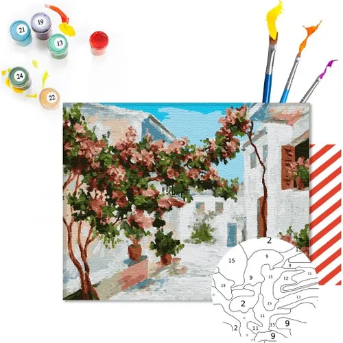 Tabdiko White Houses Sayılarla Painting Set 40x50 cm