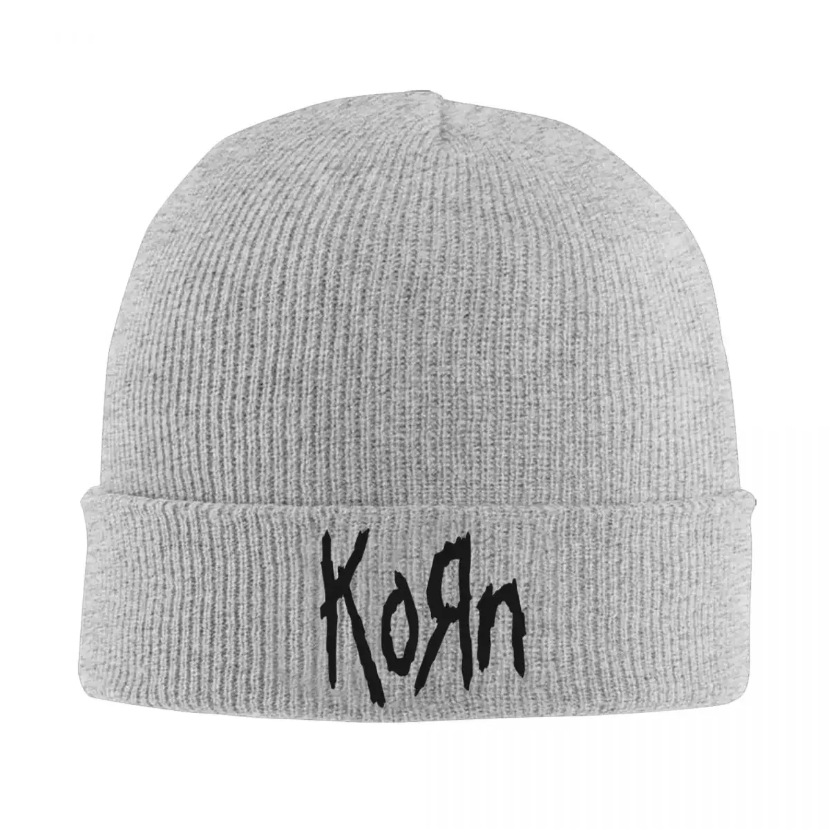 Korn Logo Hats Autumn Winter Skullies Beanies Warm Rock Music Caps Unisex Knitted Hat