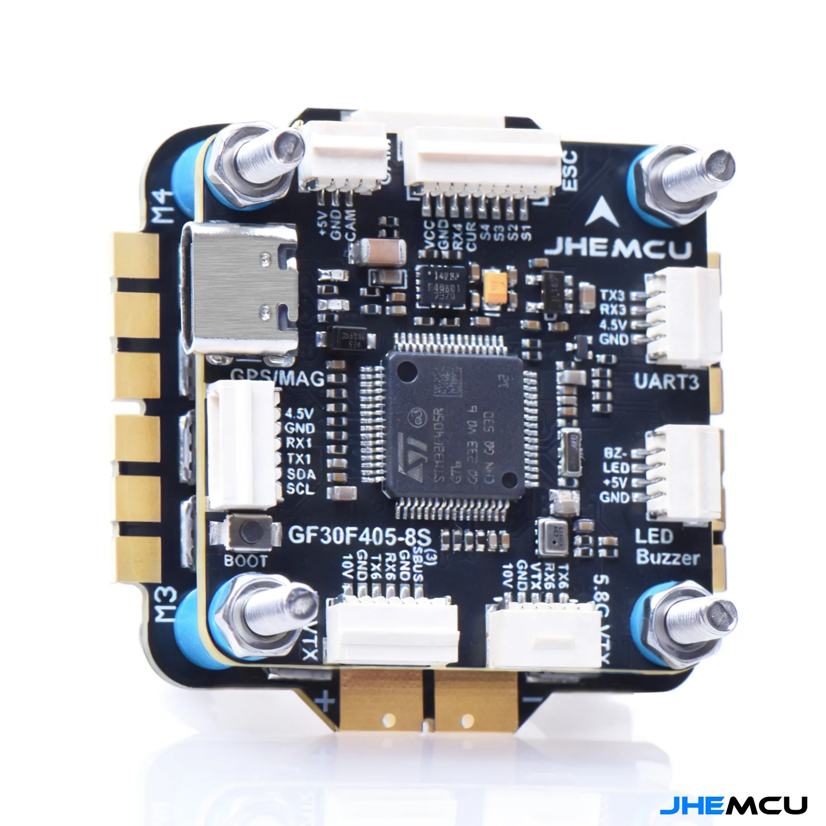 

JHEMCU Jinhang F405 управление полетом 8S AM32 80A 32-битный ESC дрон FPV пересекающая машина летающая башня