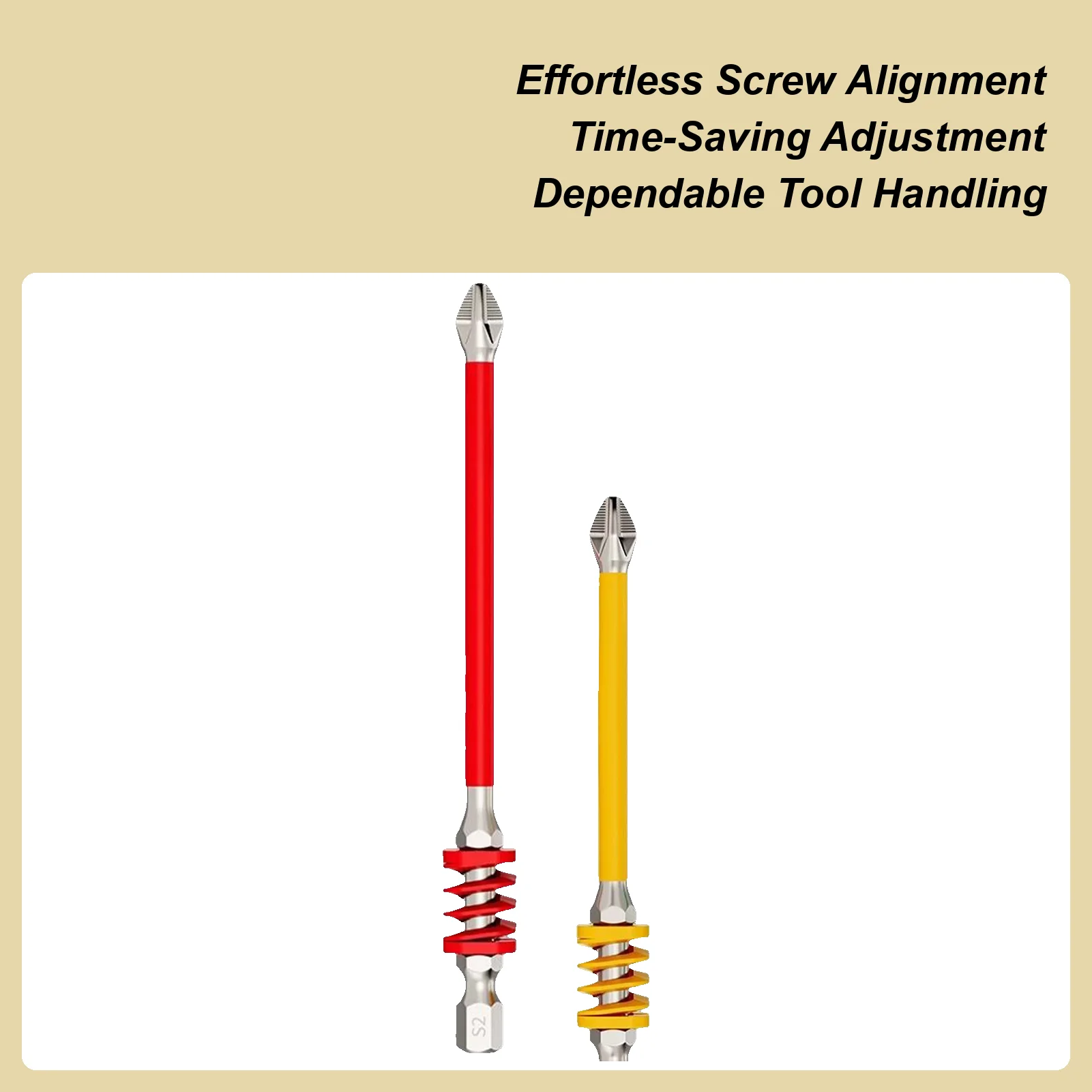 

Screwdriver Drill Bit Set 2 Pieces Magnet Screwdriver Bits For Drill Tough Anti-Slip Tips With Spring For Household Technician