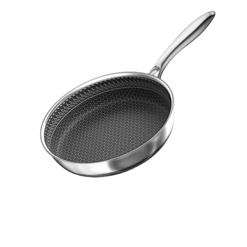 

Nonstick Frying Pan 316L Medical Antibacterial Stainless Steel Pan 28/30/32cm Kitchen Nonstick Cooking Pan Induction