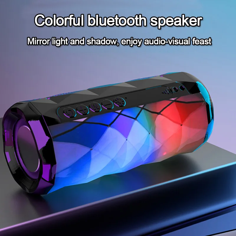 

ZK40 Dropshipping TG167 New Night Light Speaker Powerful Portable LED Speakers Bass Color Cool Waterproof Wireless Noise Reduct