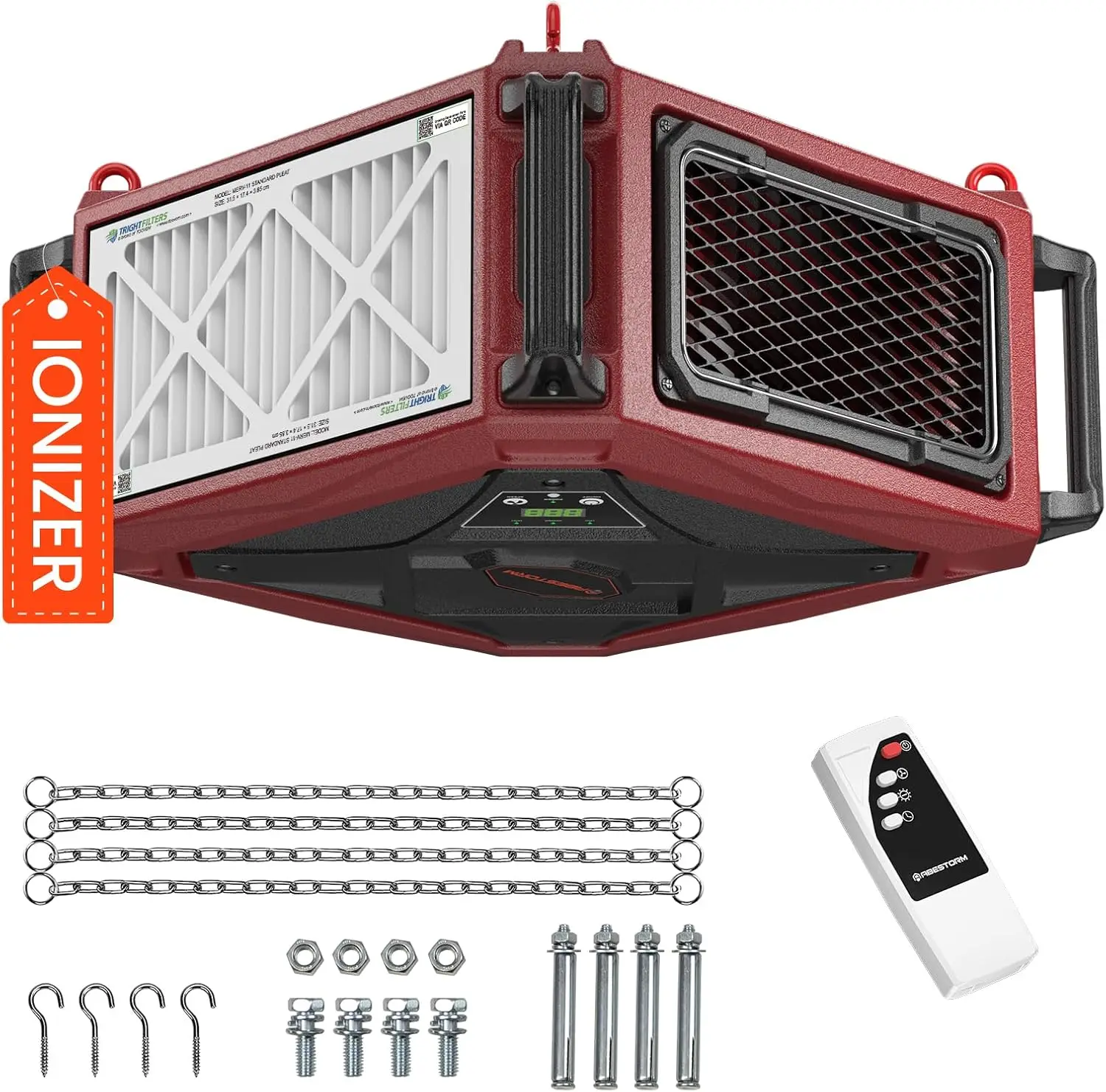 

270 Degree Air Filtration System, Built-in Ionizer, 1080 CFM Dust Collector with Strong Vortex Fan