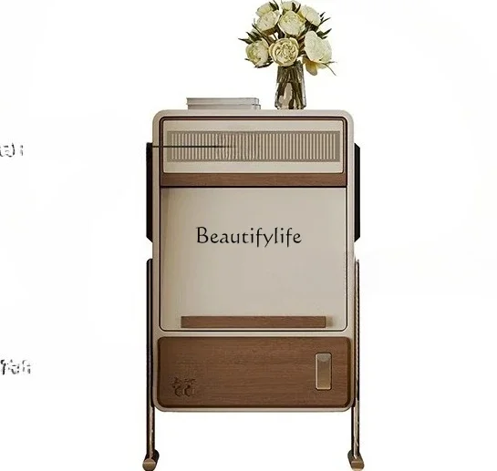 

LJY*French retro cherry solid wood small side cabinet sofa storage entrance living room storage magazine cabinet