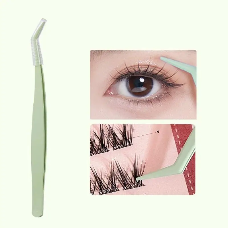 Non Stick DIY Lash Tweezers Beginner Friendly False Eyelash Applicator Tool for Home Lash Makeup Practice