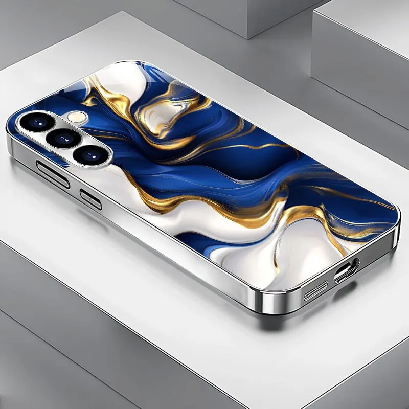 

High-end PhoneCase Electroplated Glass TPU PhoneCase for Samsung Galaxy S26 S25 S24 S23 S22 S21 FE,Ultra,Plus Dropresistant