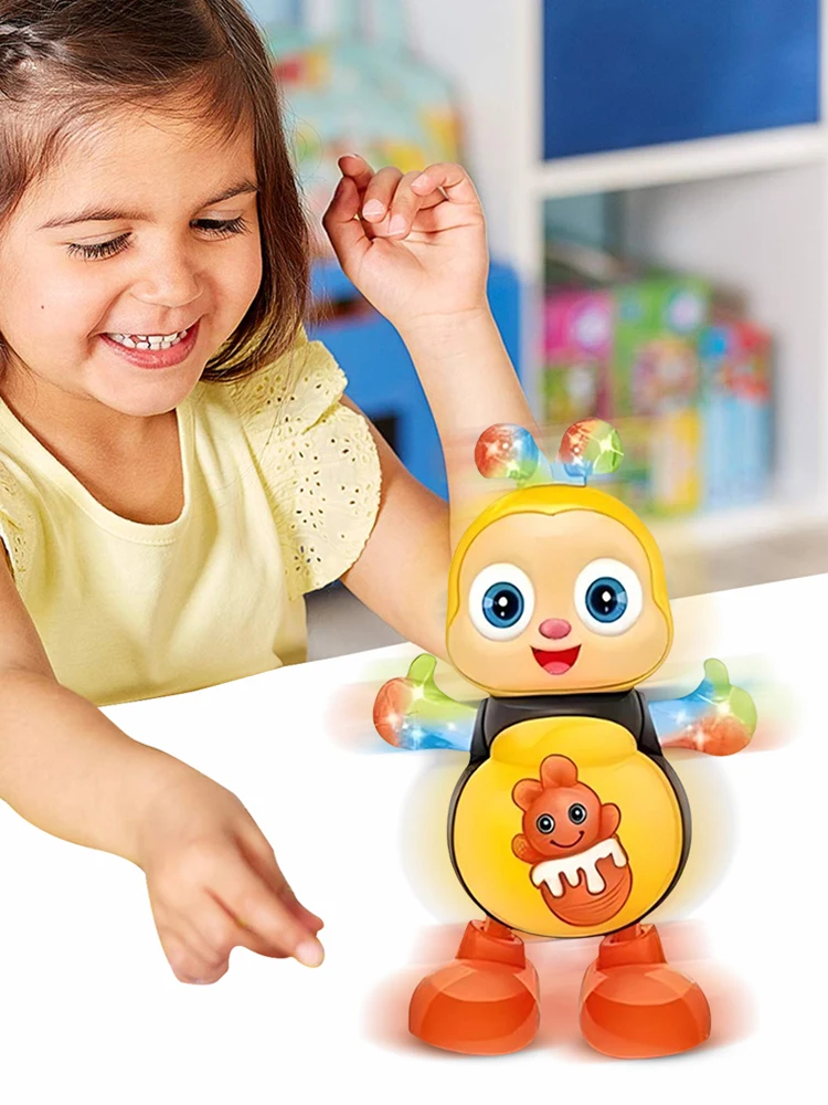 Cartoon muzikaal dansspeelgoed Educatief speelgoed Interactief zingend dier voor kinderen Kerstverjaardagscadeaus voor jongens en meisjes