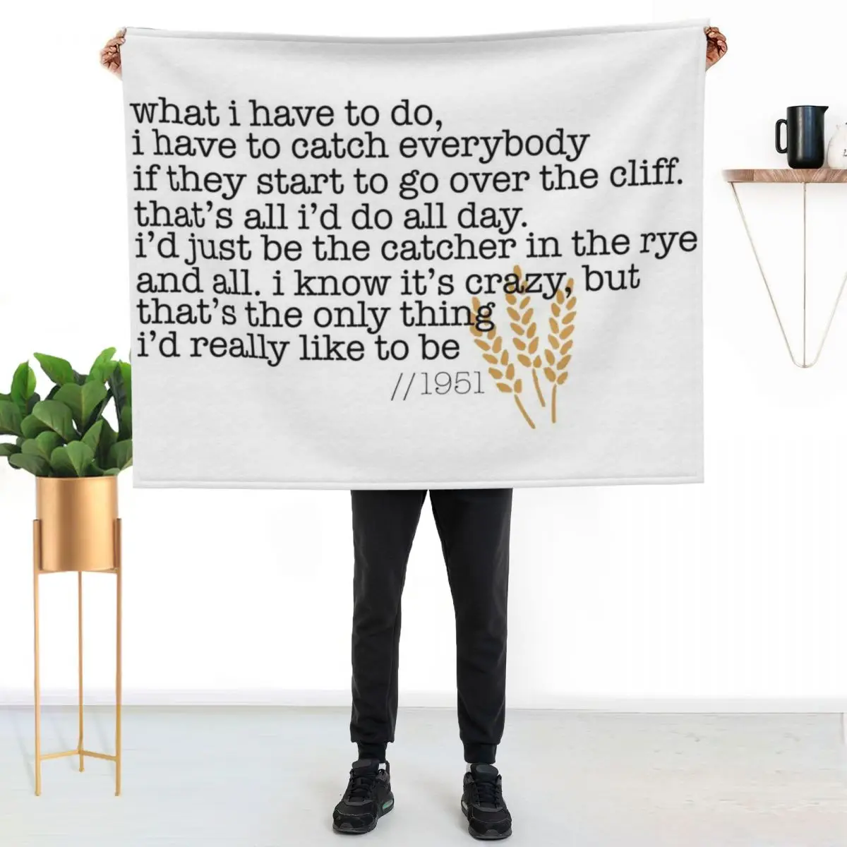 

Catcher in the Rye Throw Blanket Ultra Soft Flannel Fleece Blanket for All Seasons