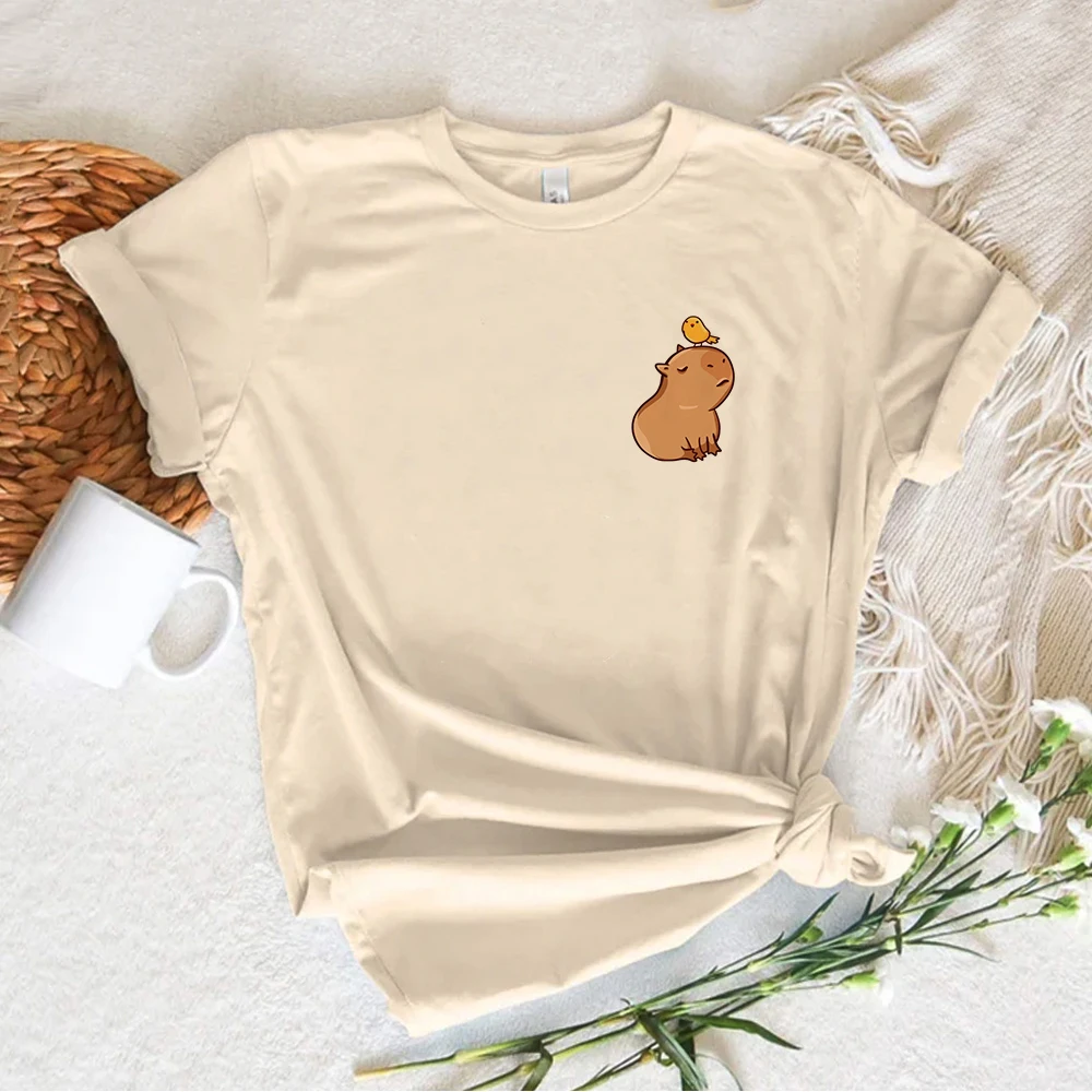 Capybara Kapibara tshirt women summer funny streetwear t shirt female designer harajuku clothes