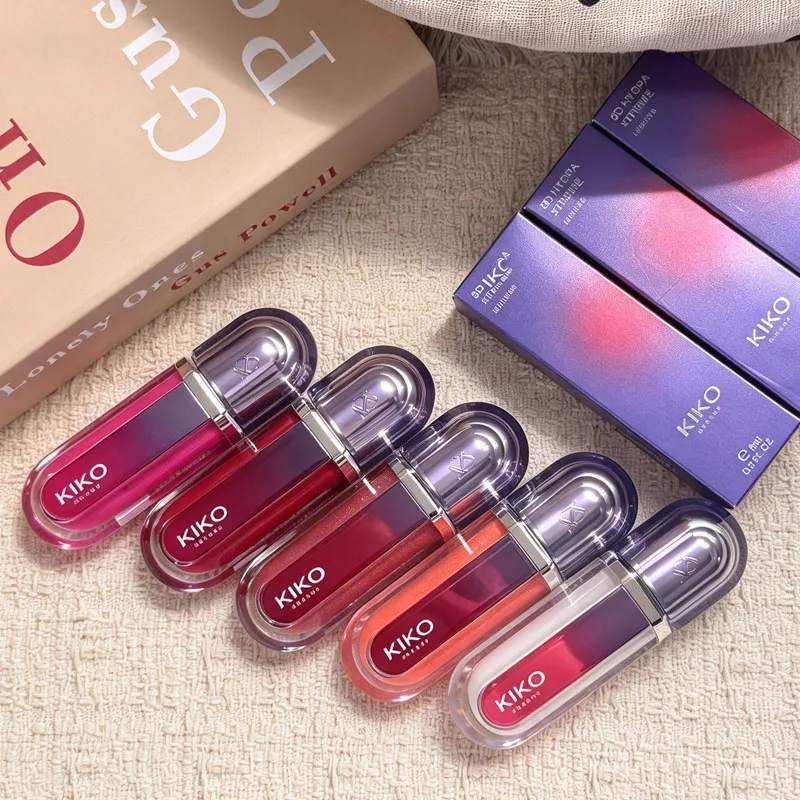 KIKO 3D Hydra Xtreme Lip Gloss Limited Edition & 3D Hydra Lipgloss 6ml Moisturising Lip Balm Lip Combo Hot Brand Makeup Products