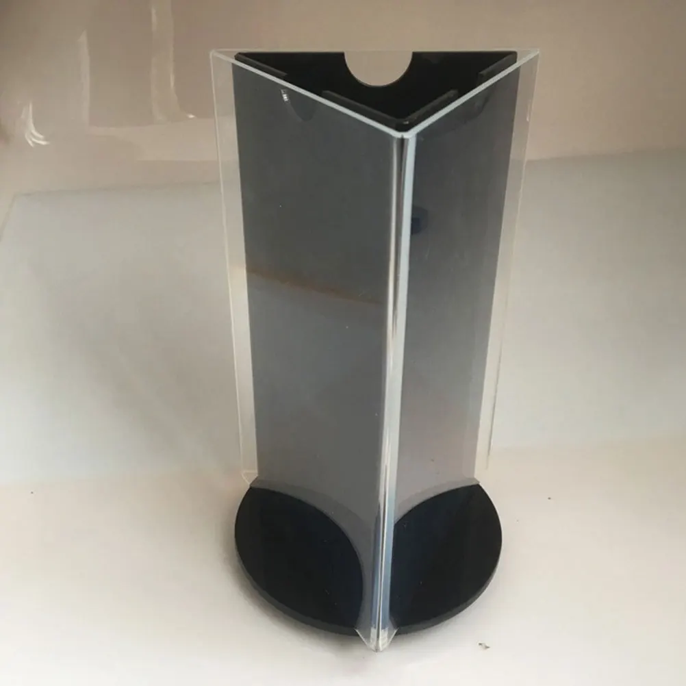 

Rotating Table Card Display Stands A5 Black Acrylic Price Tag Holders Transparent Menu Sign Desk Stand Store Price Holder