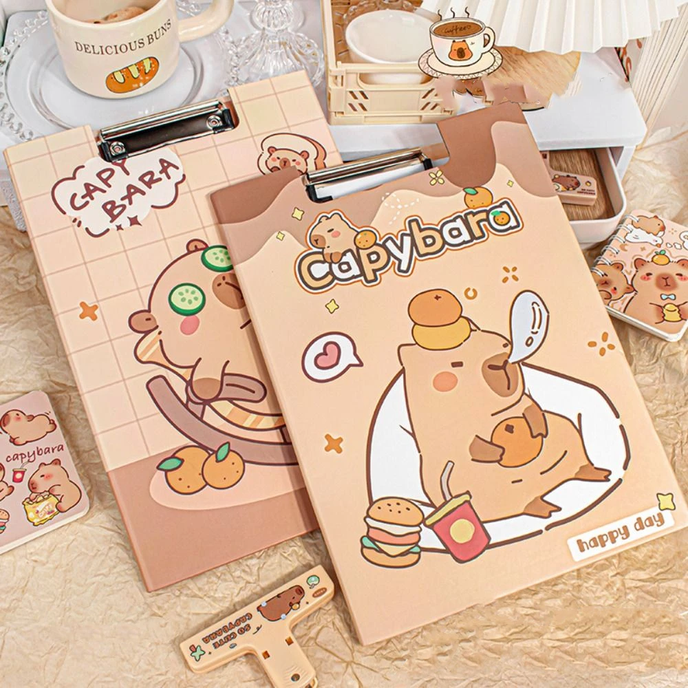 

Aesthetic Capybara File Folder File Storage Good-looking A4 Board Clip Folder Paper Holder Document Writing Clipboard