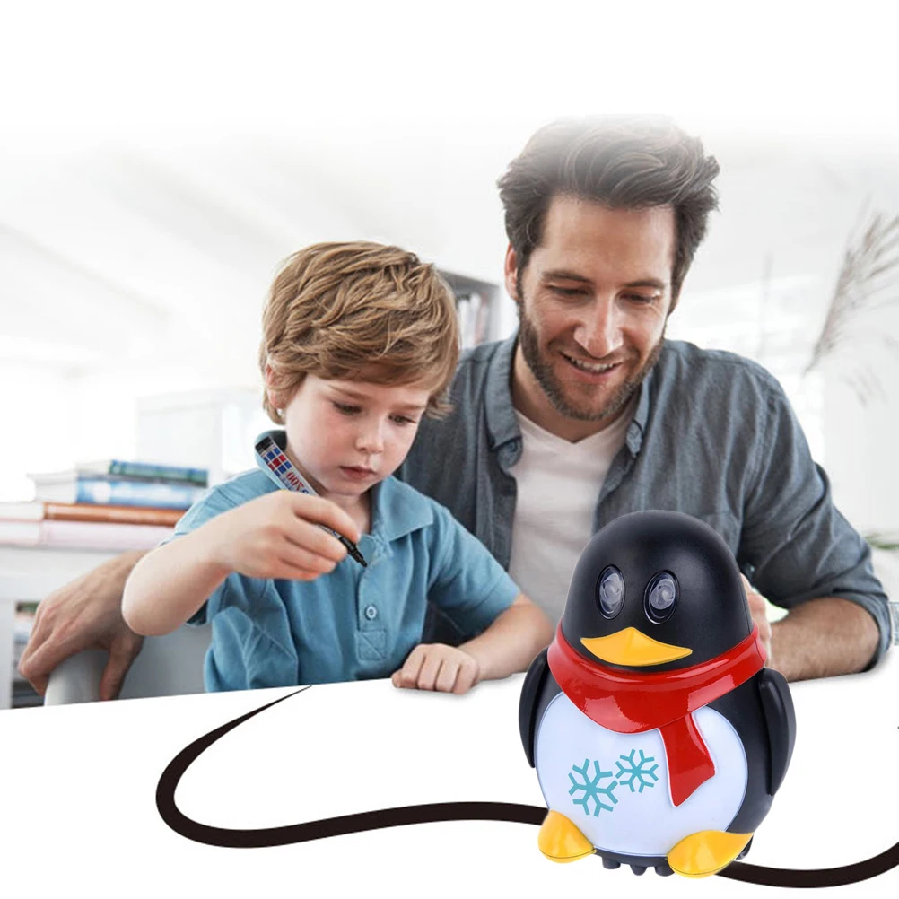 

Penguin Inductive Toy Follow Drawn Line Toy Cute Penguin Model