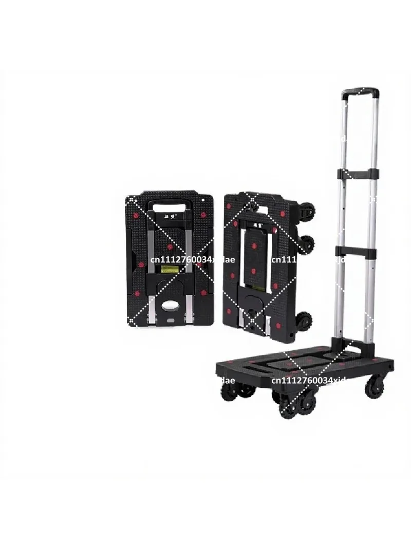 Foldable Utility Cart Trolley with Wheels for Grocery Shopping Luggage Moving Trailer