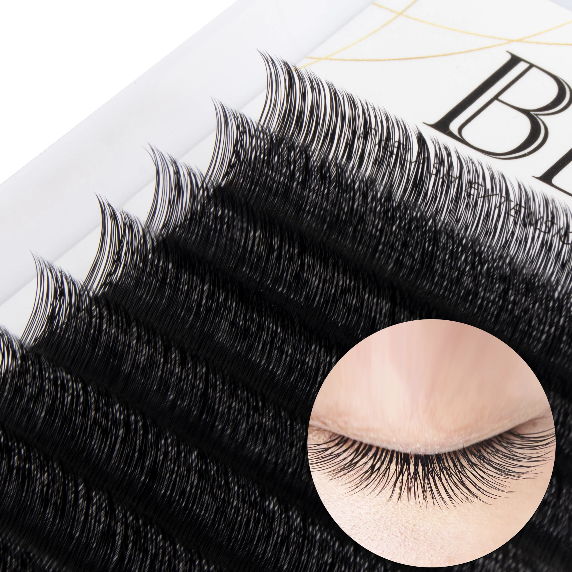 Befer Beauty Natürliche falsche Wimpern U-Wimpernform Superweiche Wimpern C/D 8-15 mm Wimpernverlängerung Lieferant Hochwertiger Großhandel – Detail 4