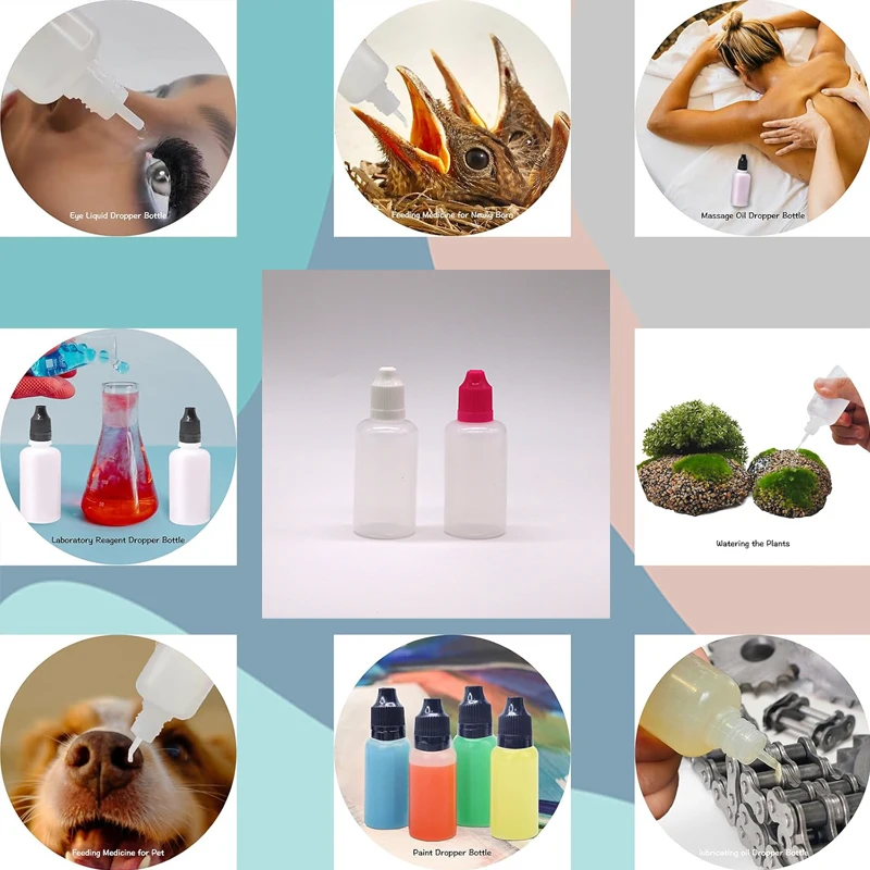 Bouteille d'huile à presser pour crayon Long, 30ml 50ml, 10 pièces, adaptée à la distribution d'encre d'huile liquide