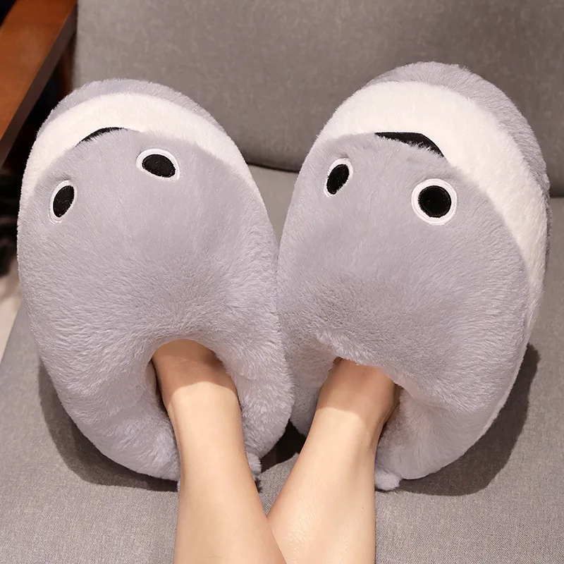 Women Winter Cute Slippers Home Plush Slippers Sakaban Turtle Cotton Slippers Rainbow Bag With Warm Cotton Shoes Ladies Shoes