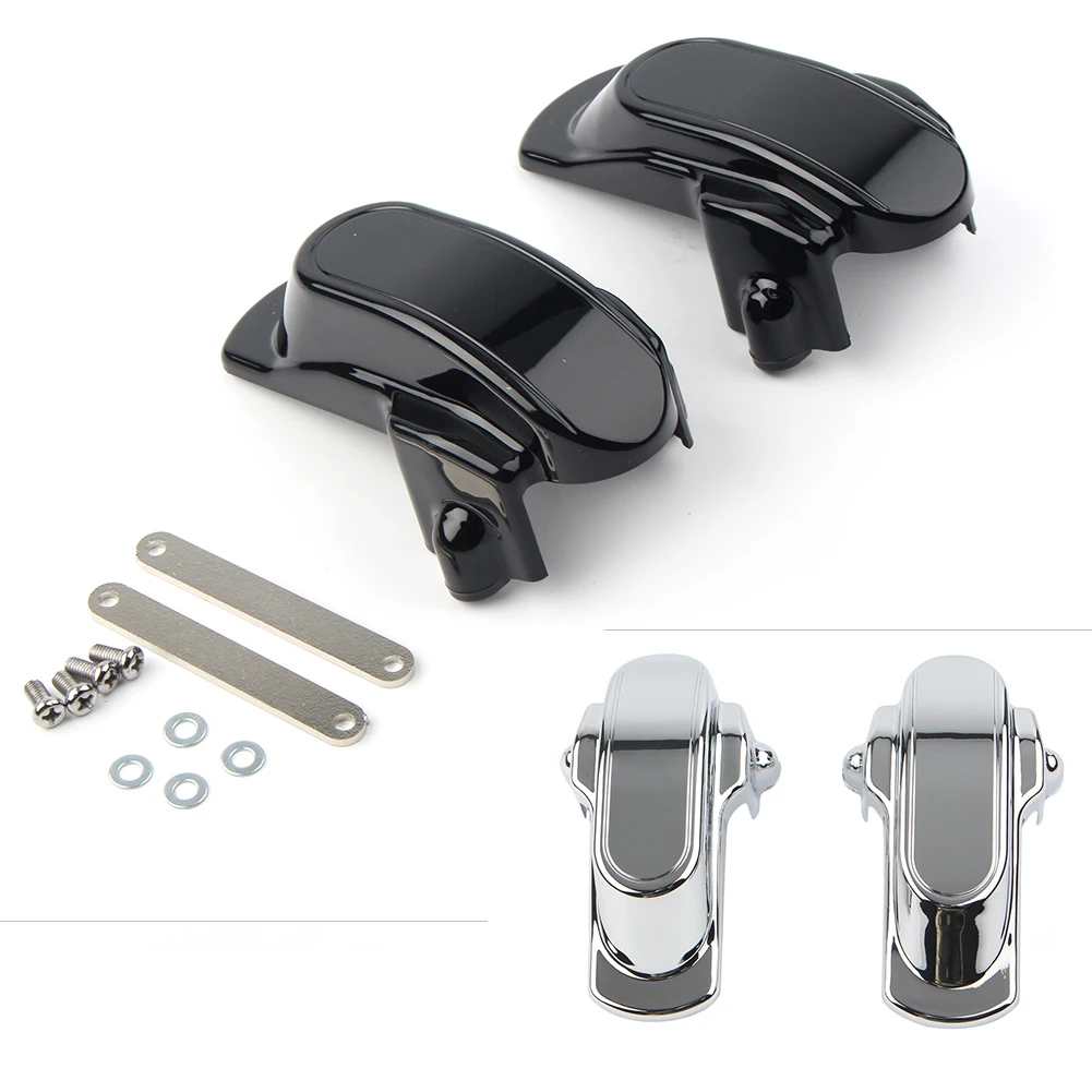 Motorcycle Rear Frame Axle Cover w/ Monuting Hardware for Harley Dyna FXD Super Glide FXDF Fat Bob FXDB ABS Plastic Chrome/Black