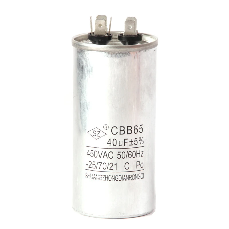 Compresor de aire acondicionado CBB65, condensador de arranque de 450V, CA, 20uF, 25uF, 30uF, 35uF, 40uF, 45uF, 50uF, 55uF, 60uF, 70uF, 80uF