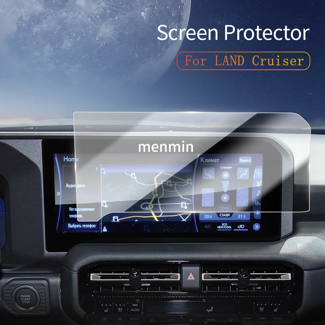 

Car Stickers Dash Carplay Mirror Screen Protector Display Tempered Glass Protective Vehicle For 24 Toyota LAND Cruiser