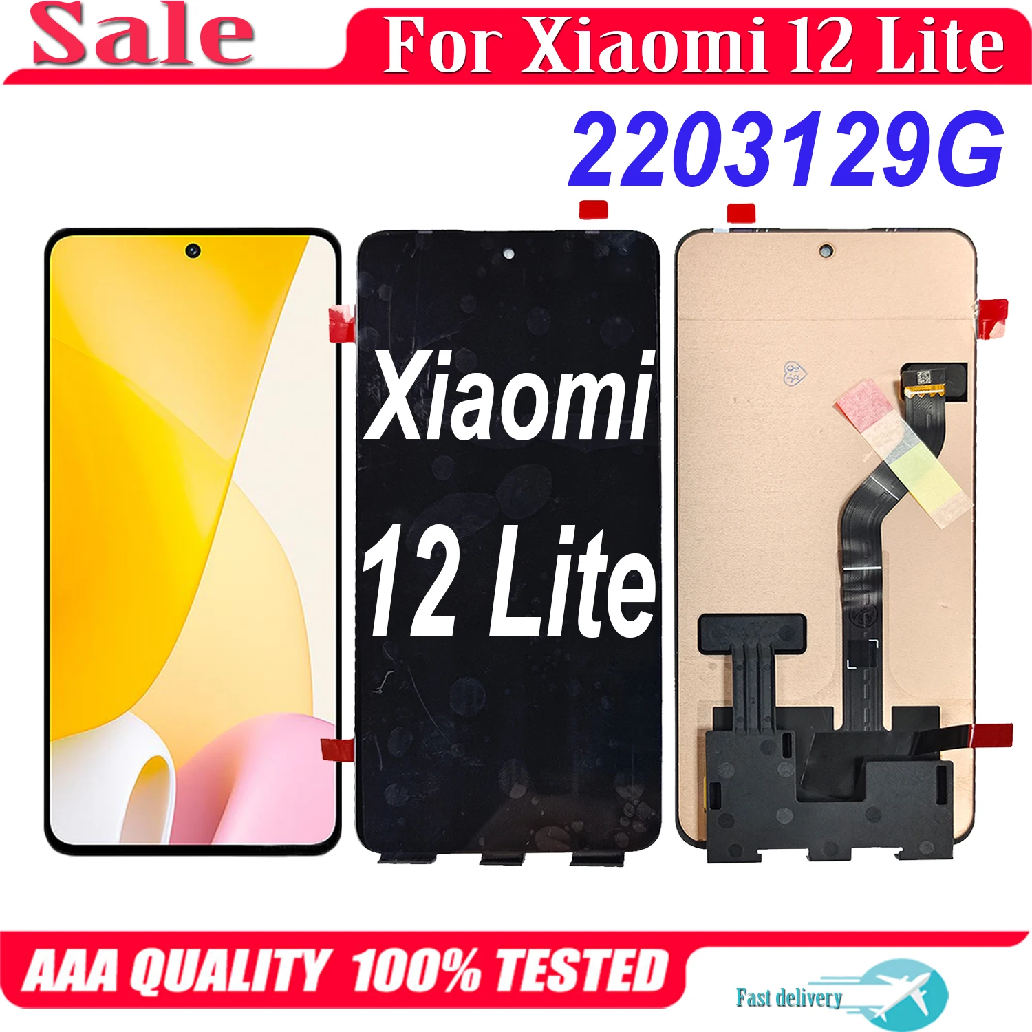 

AMOLED For Xiaomi 12 Lite 12Lite LCD Display Touch Screen Digitizer Assembly For Xiaomi12 Lite 2203129G LCD