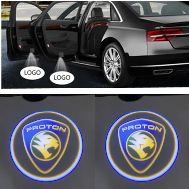 

2PCS LED Car Door Projection Light For Proton LOGO Countryman Clubman Car Welcome Light Decorative Lamp New