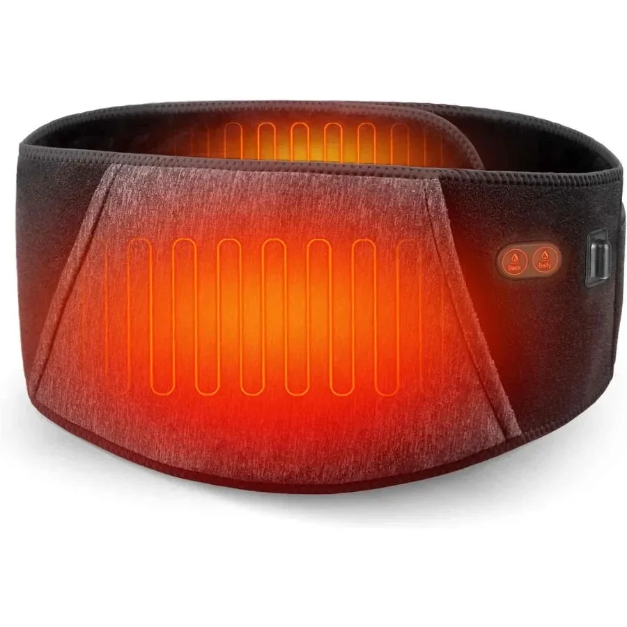 

Cordless Rechargeable Heated Waist Belt for Low Back and Belly Relief: Slim Design Heated Pad Ideal for Period Cramps and Cold