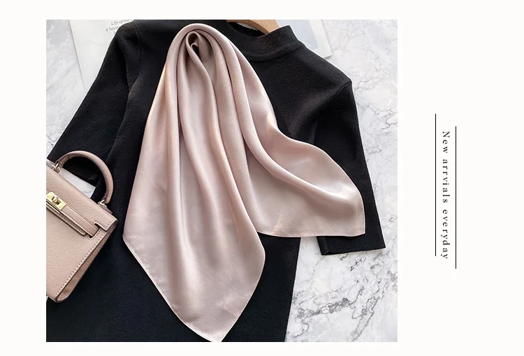 Mode echte Seide Schal Frauen Schals Wraps für Damen Halstuch Foulard Schals Pashmina weiblichen Schal Hijab Bandana – Detail 6