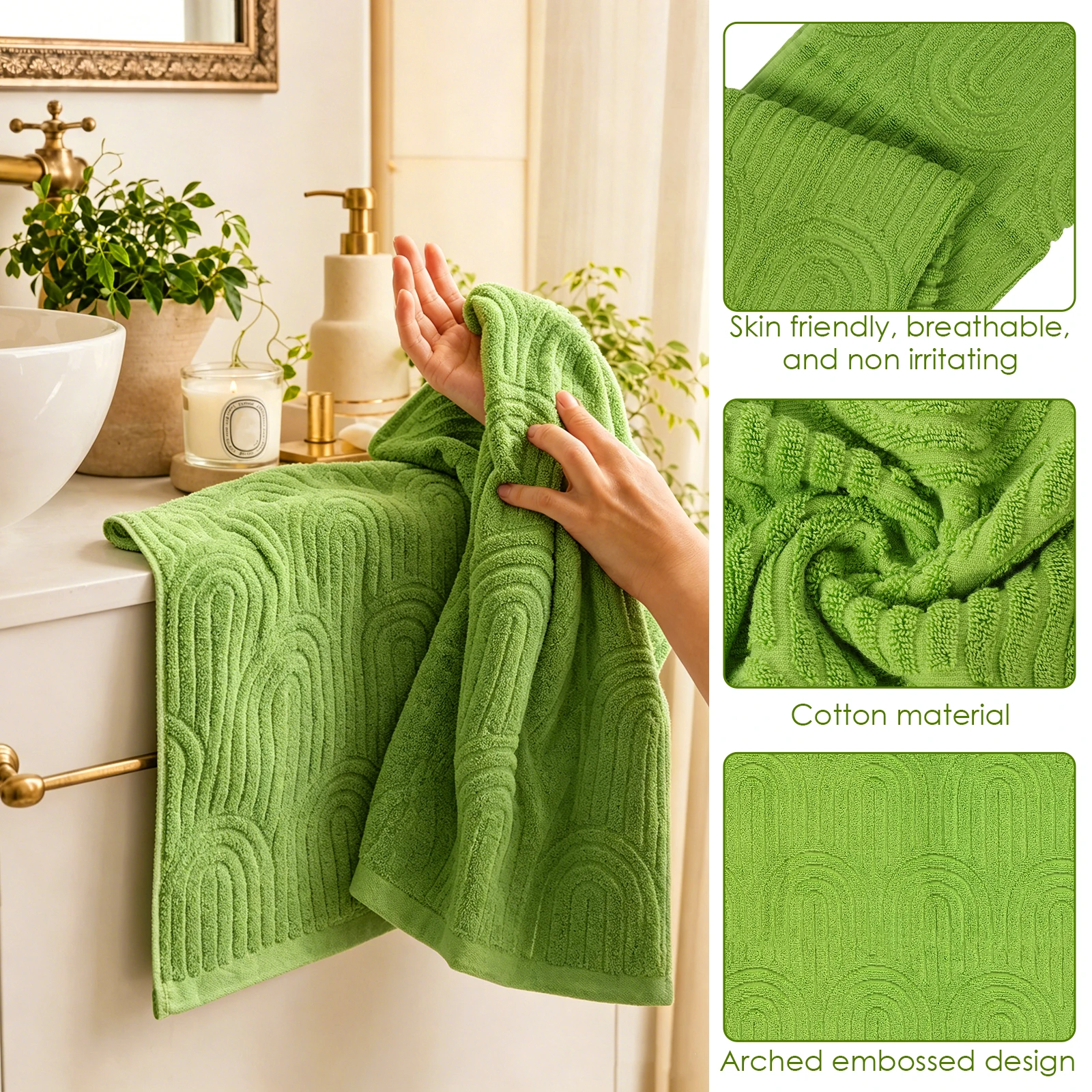 3Pcs Hand Towel Set Soft Cotto - Home Textiles Towel Set ulasan dan harga