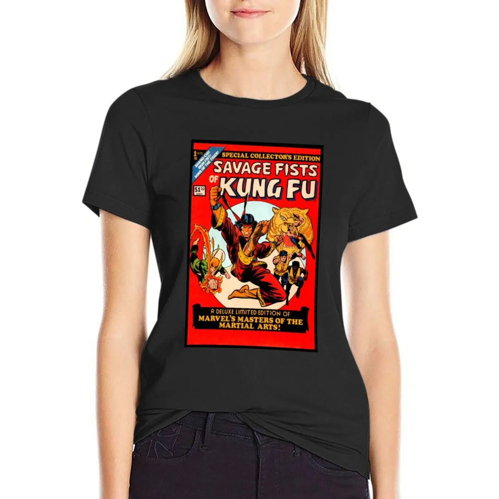 Comic No 1 First Edition - Savage Fists of Kung Fu T-Shirt summer tops tops funny t shirts for Women