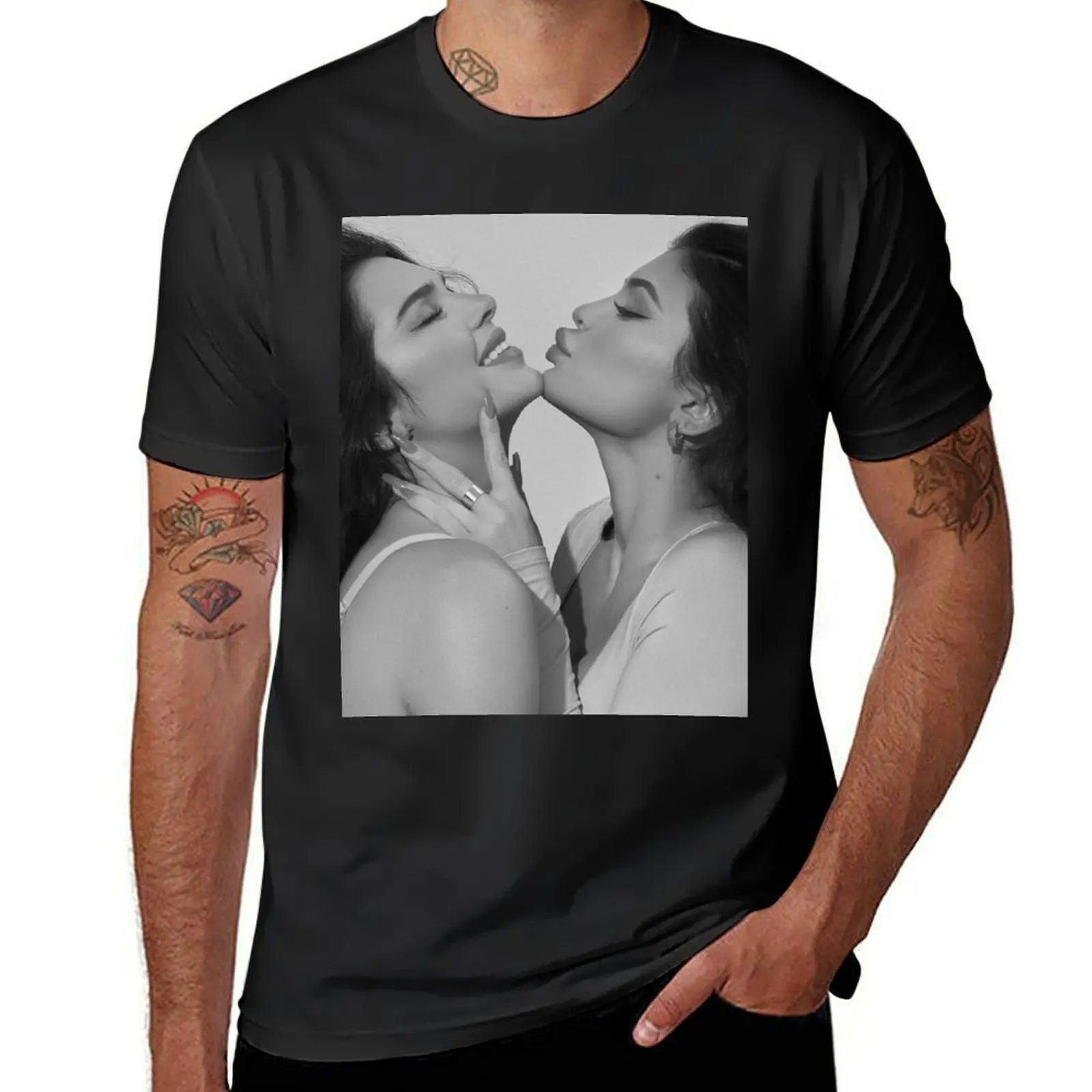 Kendall Jenner and Kylie Jenner T-Shirt anime clothes summer tops plain white t shirts men