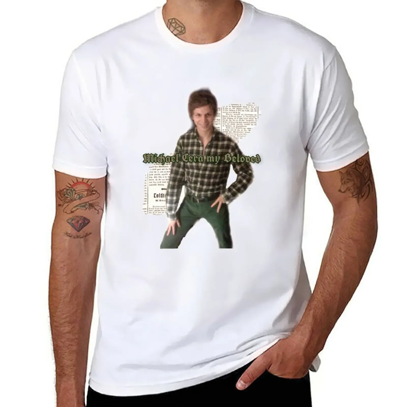 

Michael Cera my Beloved fan shirt T-Shirt plus sizes summer clothes mens white t shirts