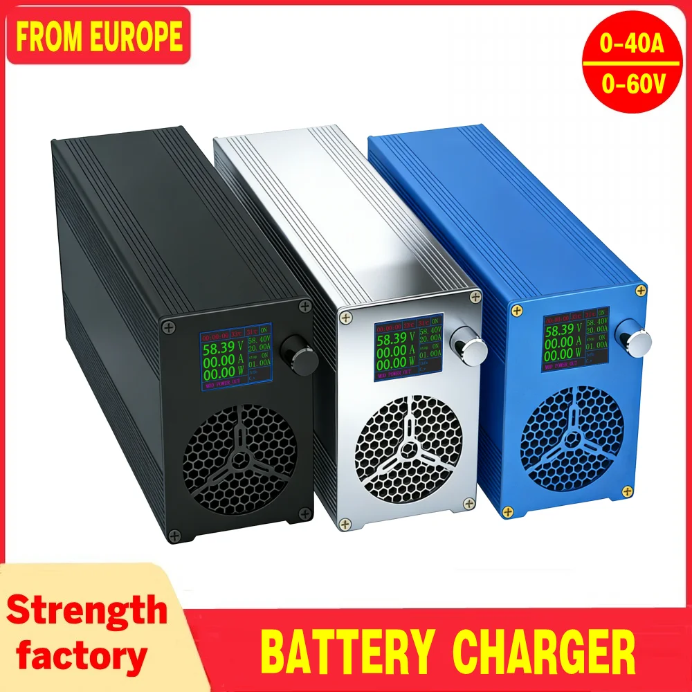 Adjustable Voltage/Current Fast Charger For Lithium/Lifepo4/Lead-acid Battery Universal 0-60V 0-50A / 0-120V 0-25A  Any Equipmen