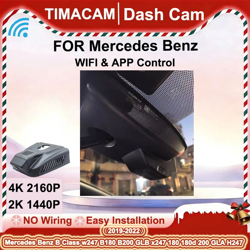 

TIMACAM 2K 4K Dash Cam Car DVR Plug and Play Video Recorder for Mercedes Benz B Class w247 GLB x247 B180 B200 GLB 180 180d 200