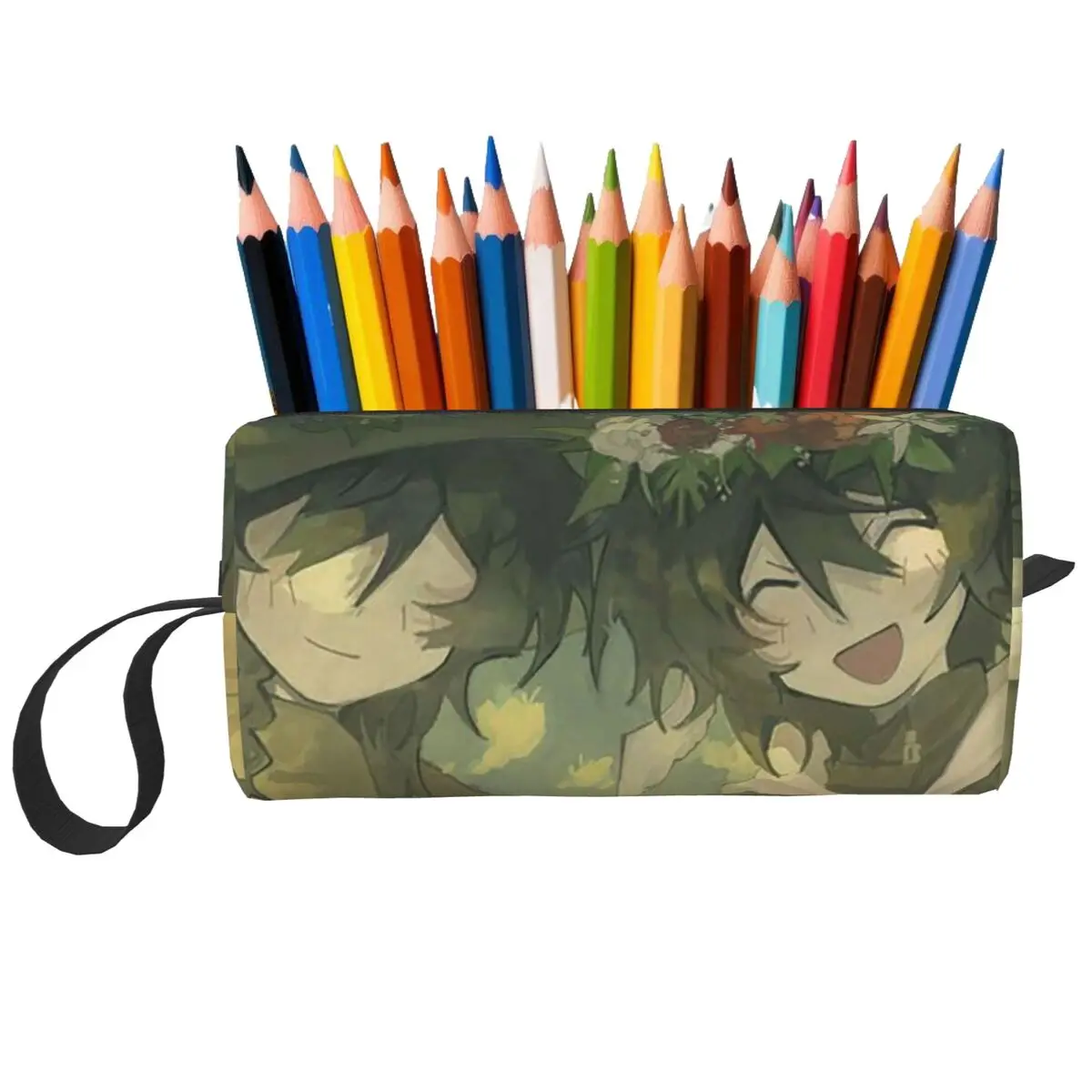 Azuretime Anime Azure Two Time Forsaken Federmäppchen für die Schule, Stiftbox, Bleistiftbeutel, Schreibwaren, Reise, Damen-Kosmetiktasche