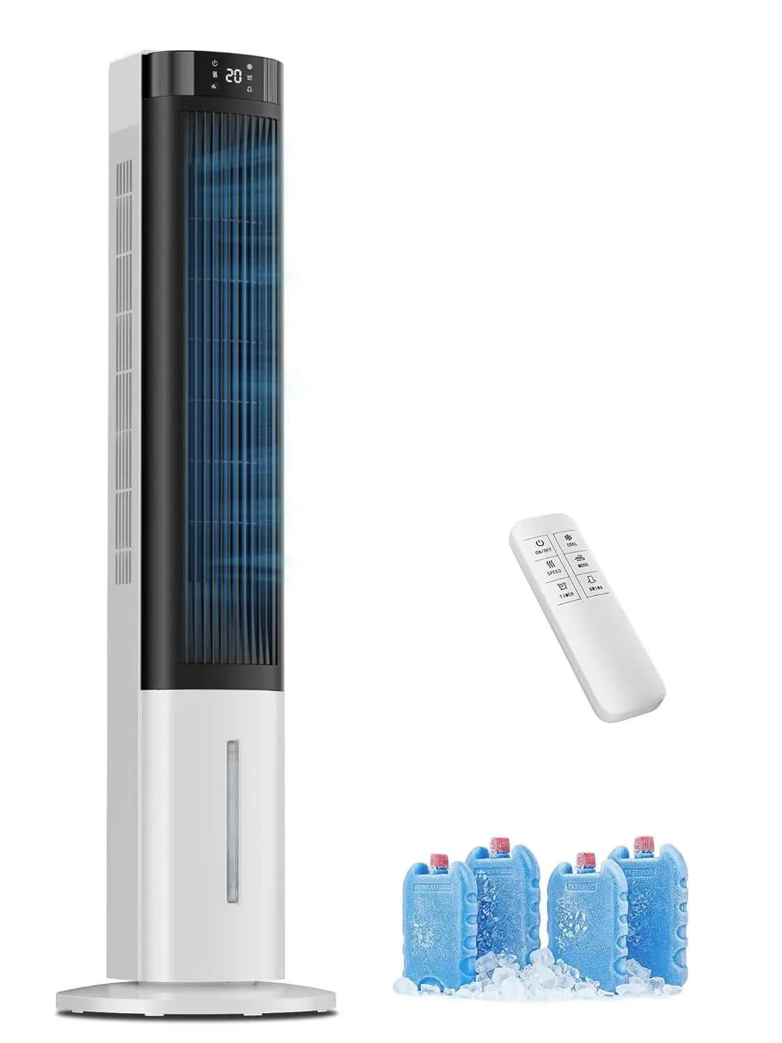 

Windowless Portable Air Conditioner, 35" Cooling Fans that Blow Cold Air, Evaporative Air Cooler w/ 4Modes & 3Speeds,, Custom