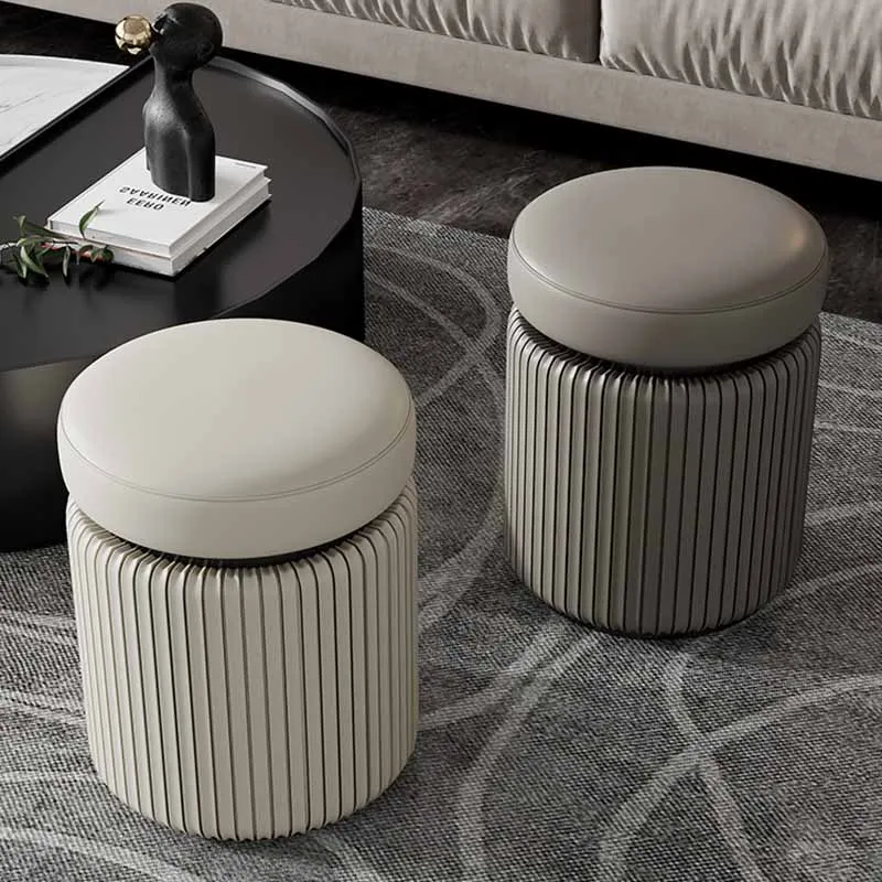

Makeup Stool Bar Chair Kitchen Covers Round Living Room Sofa Hallway Bench Storage Box Pouf Salon Moderne Nordic Furniture