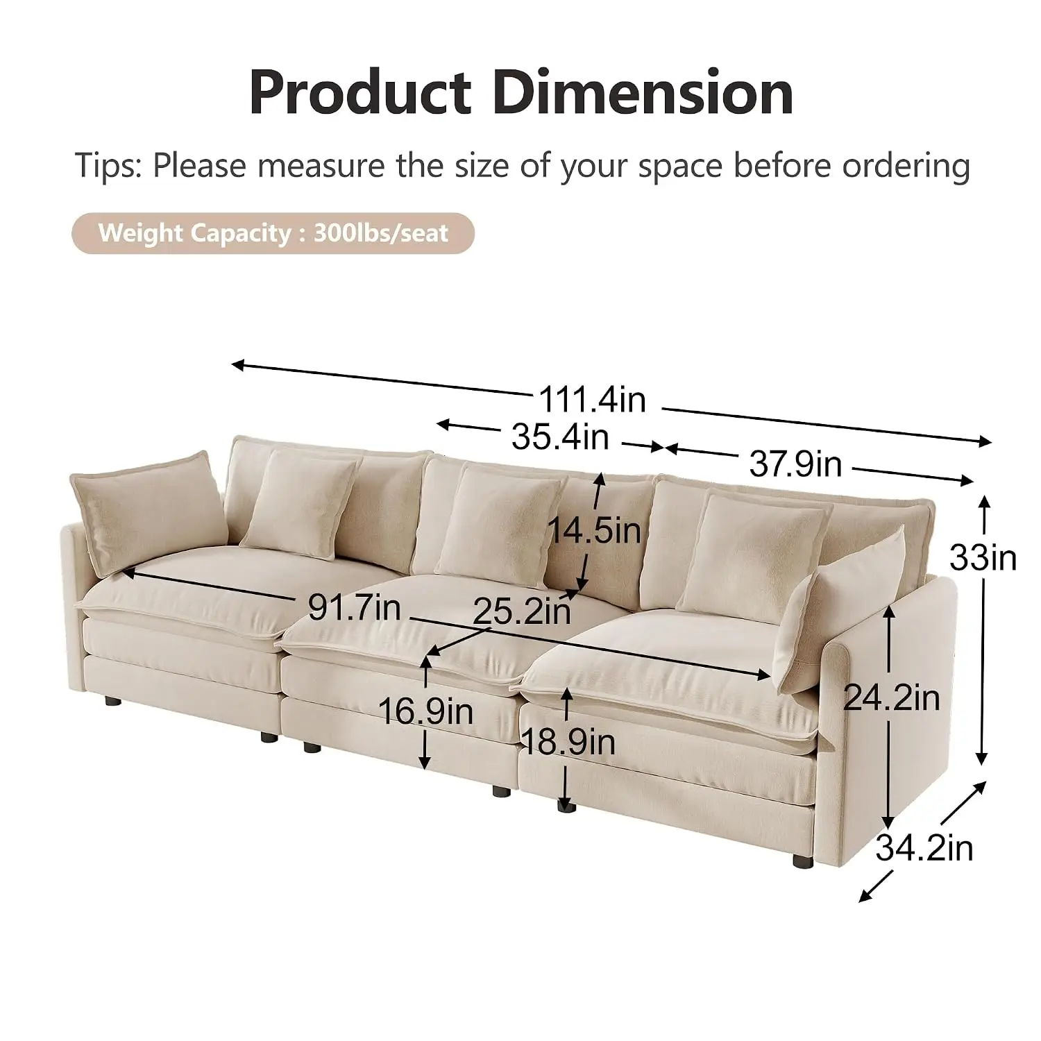 Chenille Two-Seater Sofa with 1 Footrest, 2 Seater L-Shaped Sectional with Ottoman, sectional couches for Living Room, Custom