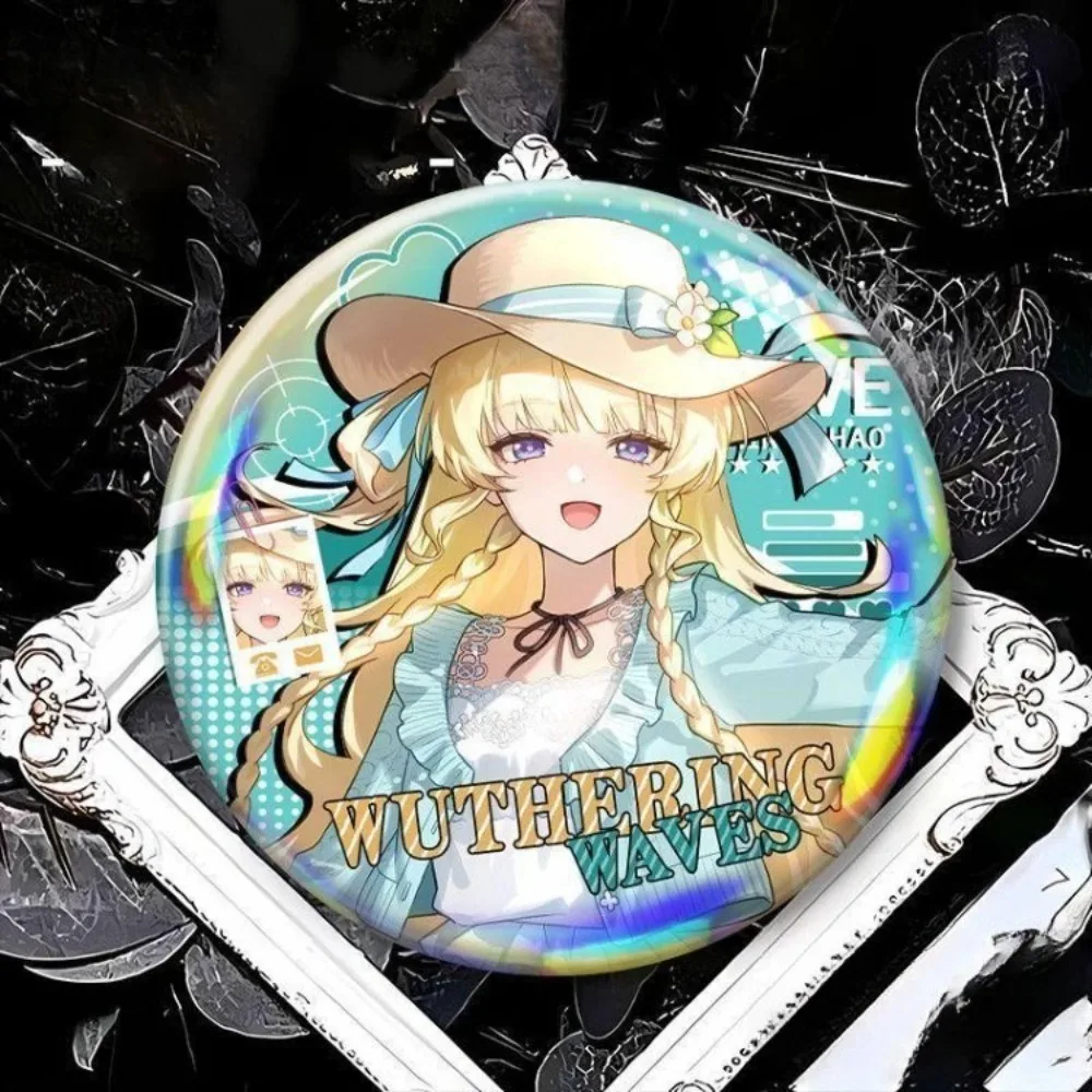 Game Wuthering Waves Cosplay Character Zani Carlotta Cartethyia Phoebe Tinplate Badge Brooch Pin Backpack Decoration Fans Gift