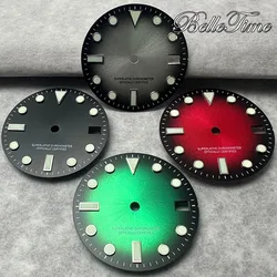 28.5mm Single Calendar Watch Dial Fit NH35 NH36 Movement Green Red Black Gray Green Luminous  Dial Accessories