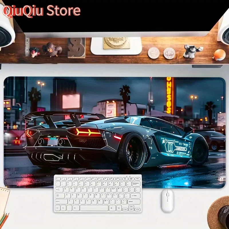 Large Gaming Mouse Pad Cool Sports Car Non-Slip Desk Mat Office Computer Mousepad Keyboard Mouse Table Accessories Gift Gamers