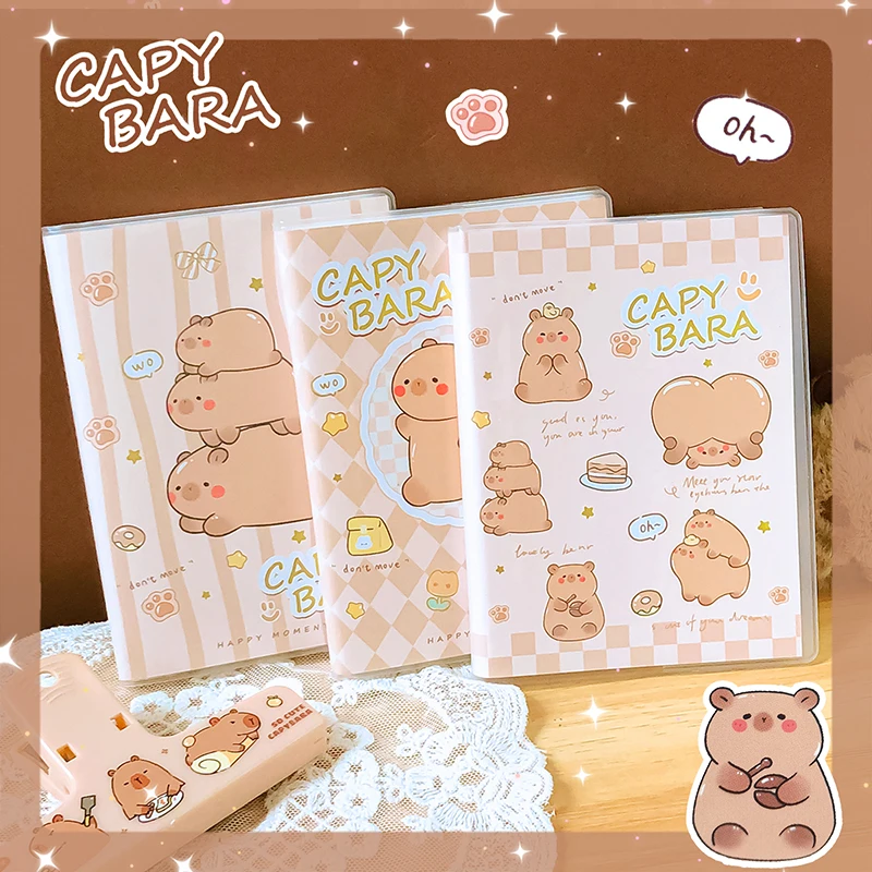kawaii Stationery office accessories School supplies Capybara Portable Notebook Notepad For Daily Notes Pretty Stationery gift