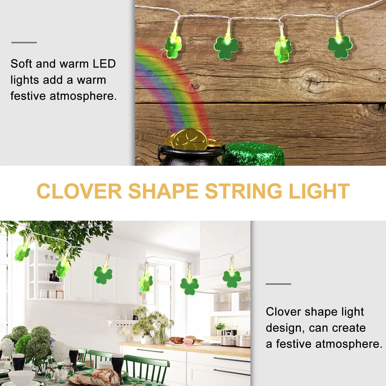 LED String Lights 50pcs Shape Warm Mini Fairy Lamps for Home Xmas Hanging Festive LED Strings