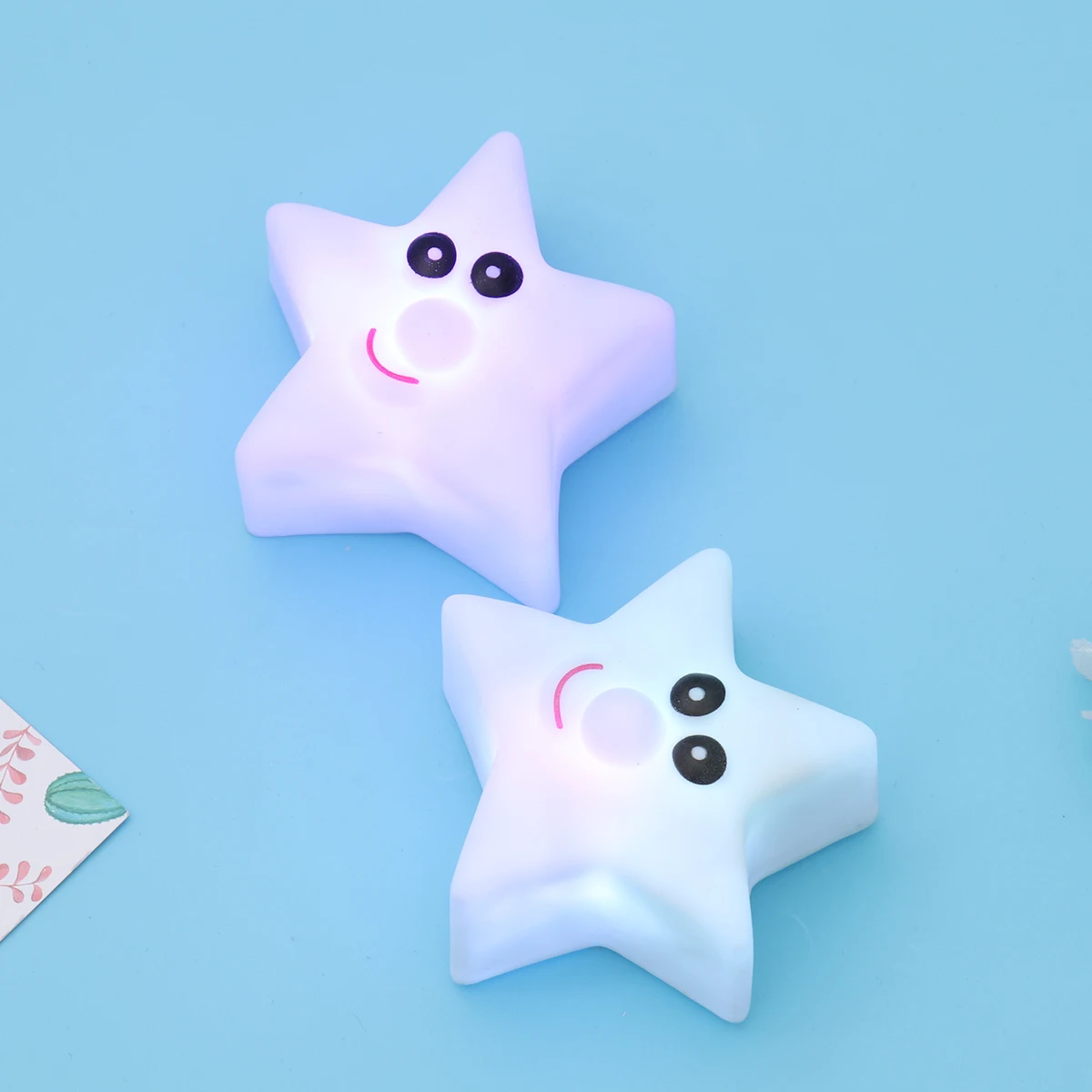 

6pcs Pentagram Night Light LED Lamps Five Pointed Star Cartoon Friendly Kids Room Decoration Bedside Lighting