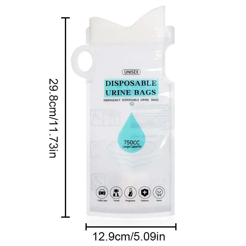 4pcs 750ml Outdoor Travel Emergency Portable Car Urinal Vomit Bags Mini Mobile Toilets Unisex Disposable Toilet Bag