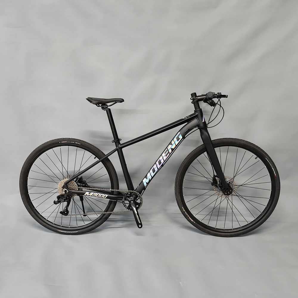 700C Mountain Bike  15Inch/17Inch/19Inch Aluminum Alloy FrameCarbon Fiber Front Fork 10 Speed Gravel Black Road Bike